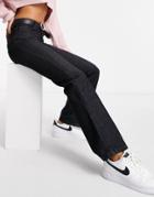 Femme Luxe High Waist Slim Flare Jeans In Washed Black