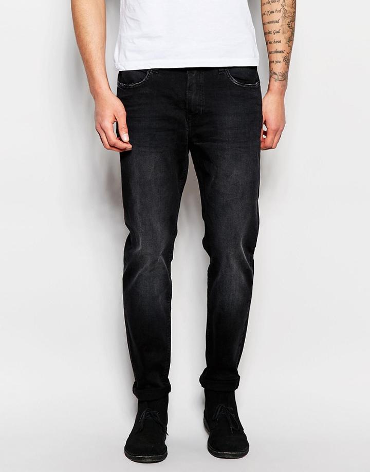Lee Jeans Arvin Stretch Slim Tapered Fit Distorted Black Worn Wash - Distorted Black