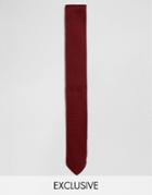 Noose & Monkey Knitted Blade Tie - Red