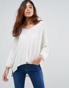 Mango Drapey Oversize Sweater - Gray
