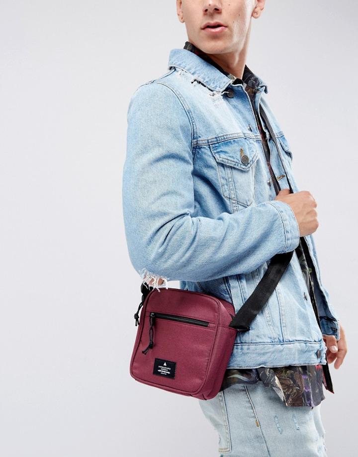 Asos Flight Bag In Burgundy - Red