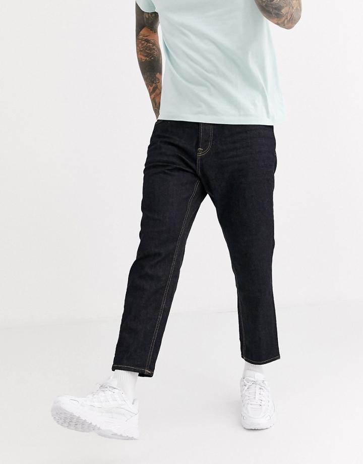 Only & Sons Avi Regular Tappered Jeans In Dark Indigo-navy