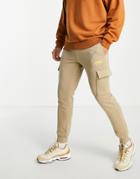 Jack & Jones Originals Cargo Sweats In Biege-navy