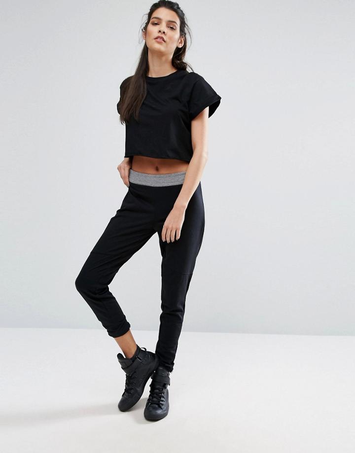 Only Play Contrast Band Joggers - Black