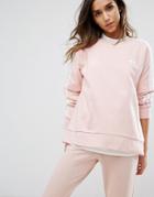 Adidas Originals Pink Three Stripe Sweatshirt - Pink