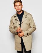 Selected Homme Trench Coat - Stone