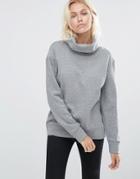 Selected Caya Long Sleeve High Neck Sweater - Gray