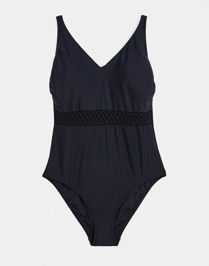 Pour Moi Fuller Bust Sahara Swimsuit In Black