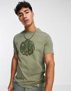 Pretty Green Resurrection Logo T-shirt In Khaki