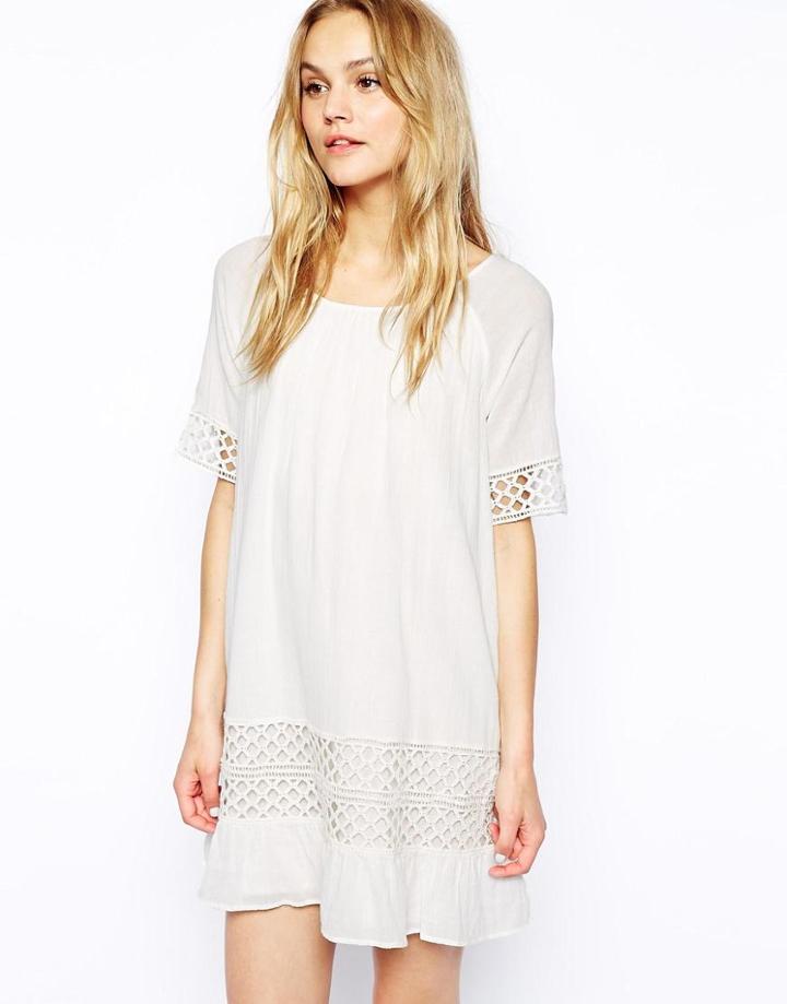 Vila Crochet Cheesecloth Dress