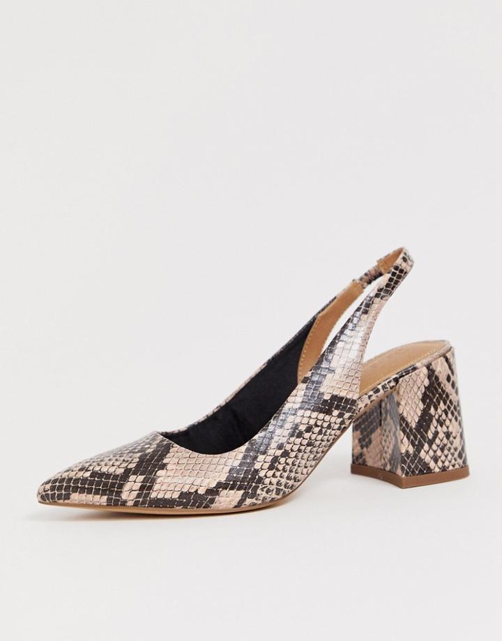 Asos Design Samson Slingback Mid Heels