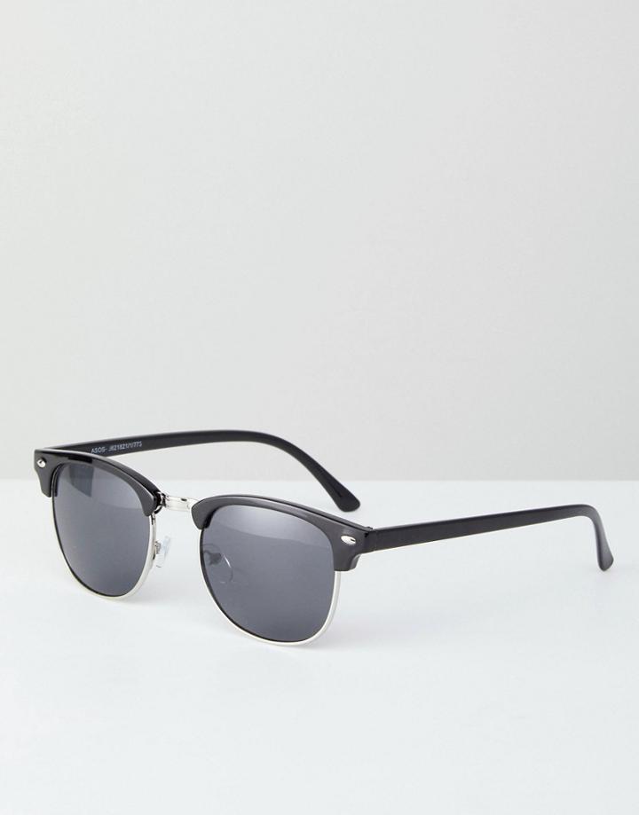 New Look Square Sunglasses In Black - Black