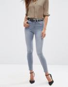 Asos Ridley Skinny Jeans In Steel Gray - Gray