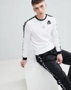 Kappa Long Sleeve T-shirt With Banda Taping In White - White