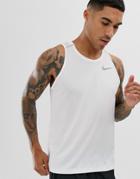 Nike Running Miler Tank In White