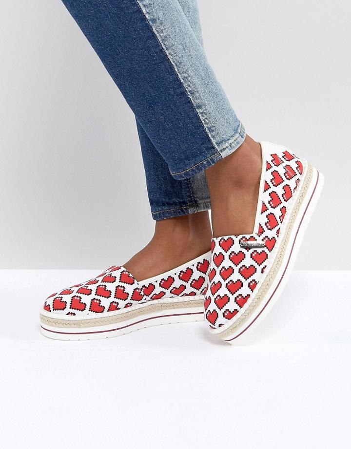 Love Moschino Pixel Heart Espadrilles - Multi