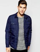 Blend Quilted Jacket Lightweight Nylon - Navy