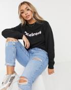 Skinny Dip 'heiress' Sweatshirt In Black-white