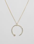 Pieces Hanna Open Circle Pendant Necklace - Gold