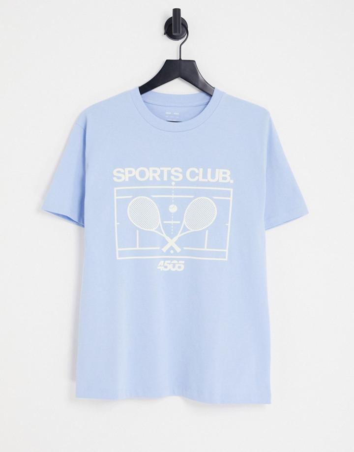 Asos 4505 T-shirt With Tennis Print-blue