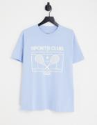 Asos 4505 T-shirt With Tennis Print-blue