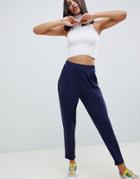 Asos Design Ultimate Jersey Peg Pants - Navy