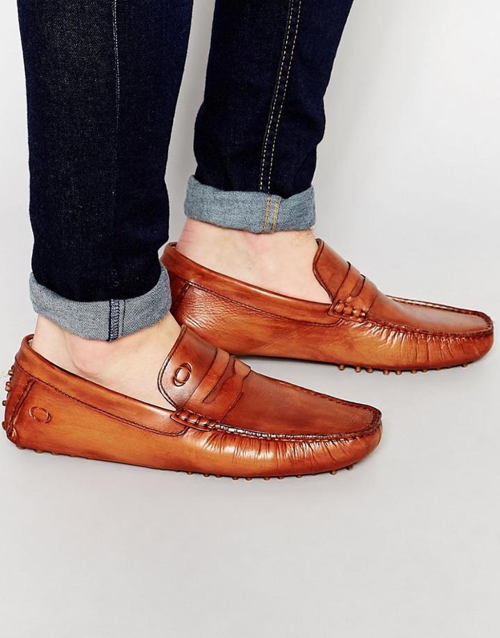 Base London Morgan Driving Shoes - Tan