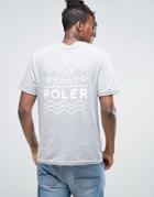 Poler T-shirt With Back Print - Gray