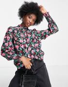 Nobody's Child Marina Floral Top In Print-pink