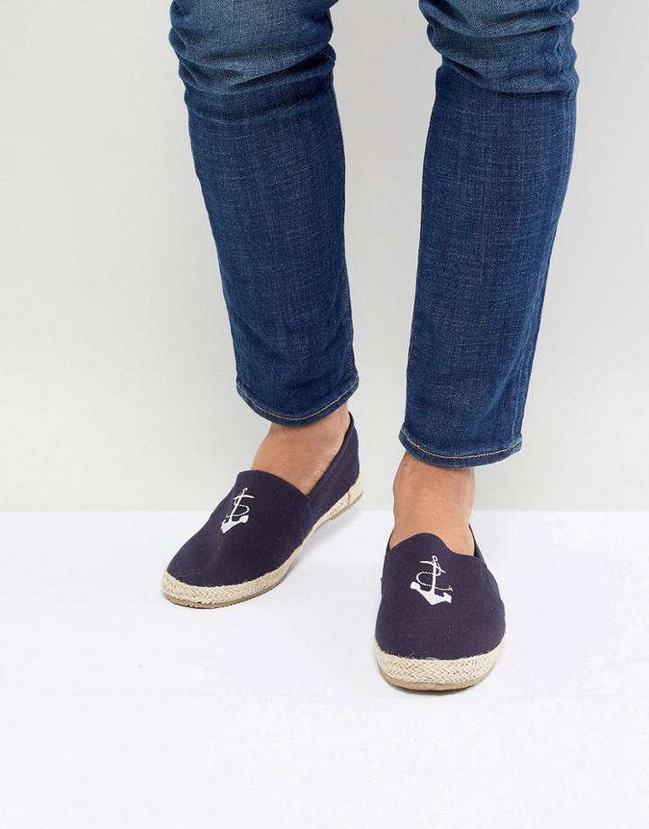 Brave Soul Anchor Espadrilles - Blue