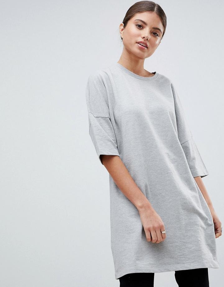 Noisy May Long Sweat Top - Gray