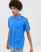 Love Moschino Sleeve Tape Polo Shirt - Blue