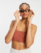 Native Youth Cami Top In Peach-orange