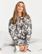 Tommy Hilfiger Sport Drop Shoulder Hoodie In Gray Camo Print
