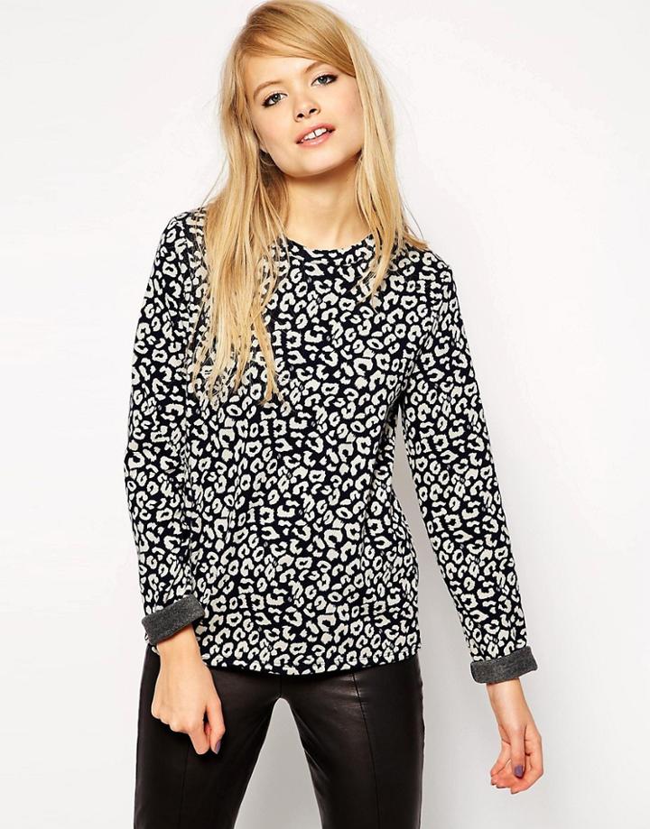 Asos Sweatshirt In Animal Print - Multi