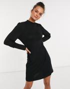 Jdy Mini Dress With Balloon Sleeves In Black