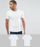 Jack & Jones Premium 2 Pack T-shirt In White - White