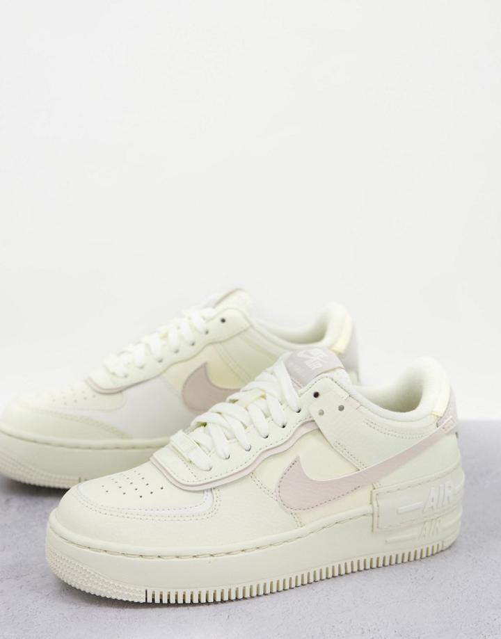 Nike Air Force 1 Shadow Sneakers In Off-white And Beige Tones-neutral