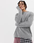 Mennace Sweater In Gray Chenille - Gray