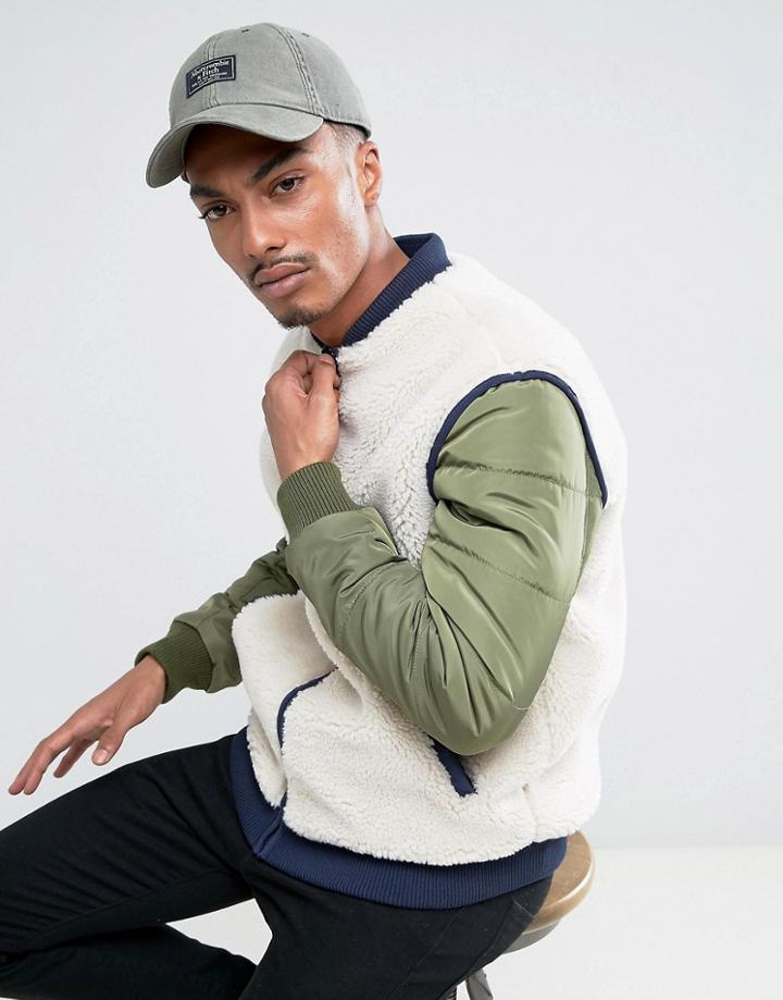 Abercrombie & Fitch Baseball Cap Garment Dyed Tonal Logo In Khaki - Beige