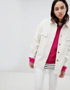 Mads Norgaard Oversized Denim Shirt Jacket - Cream