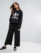 Adidas Originals Pinstripe Wide Leg Pants - Black