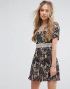 Foxiedox Floral Lace Skater Dress - Multi
