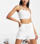 Pieces Tall Sweat Shorts In White