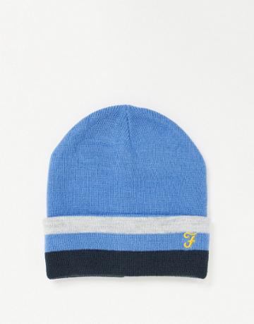 Farah Striped Beanie-blues