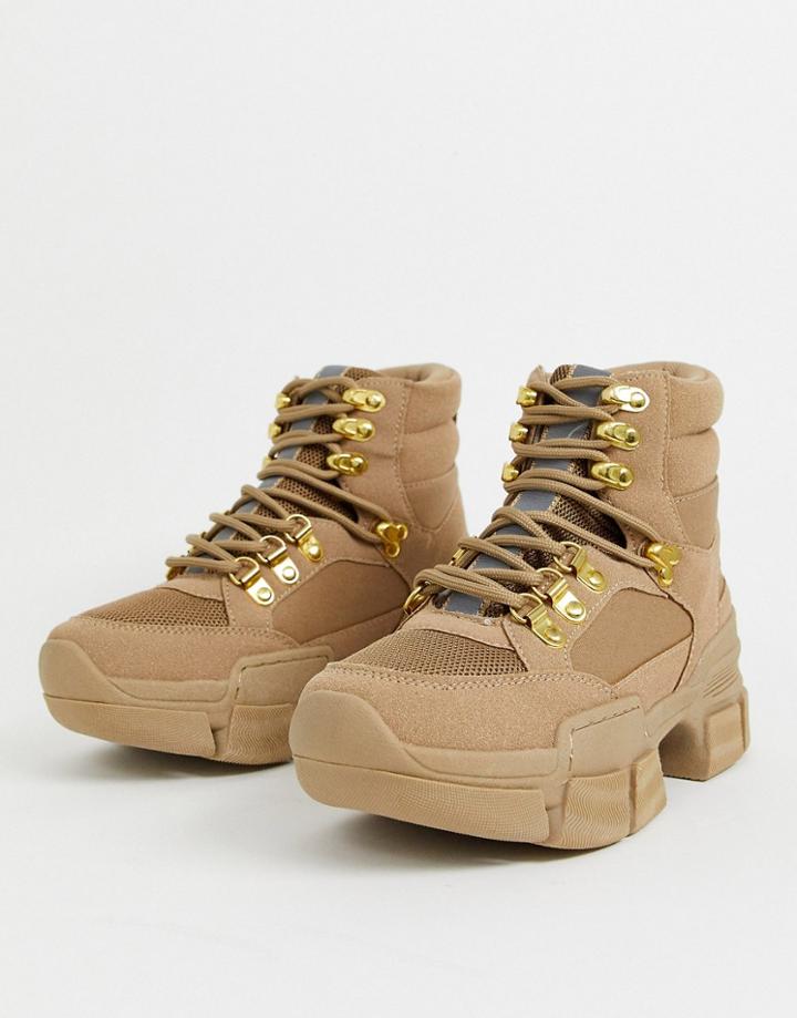 Truffle Collection Hiker Boot In Stone-white