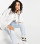 Brave Soul Plus Chas White Denim Jacket