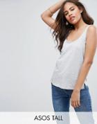 Asos Tall The New Ultimate Tank - Gray