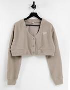 Reebok Knit Cardigan In Oatmeal-neutral