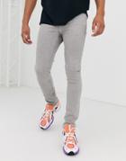 Asos Design Super Skinny Jeans In Washed Gray
